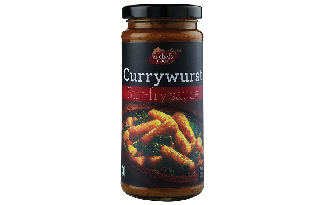 As Chefs Cook Currywurst Stir-Fry Sauce   Glass Jar  250 grams